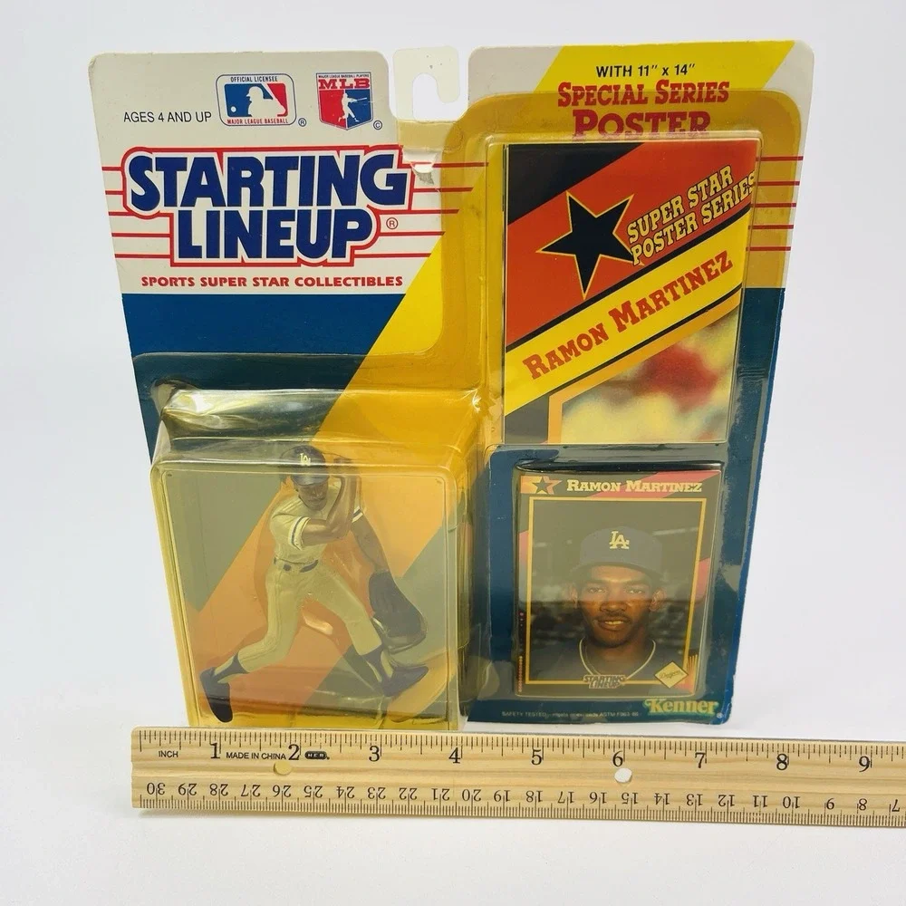 1992 Starting Lineup MLB Ramon Martinez LA Dodgers Action Card Poster